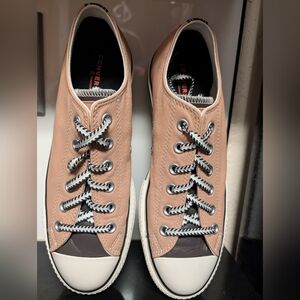 Converse Women's Pink Tan and White Low-Top Sneakers